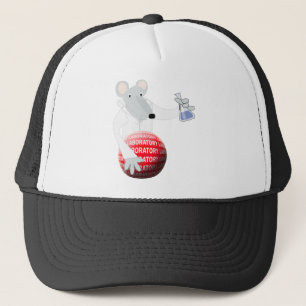 LAB RAT WITH BEAKER AND SPHERE TRUCKER HAT