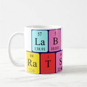 Lab Rats periodic table name mug