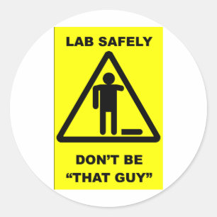 Lab Safety 1 Classic Round Sticker