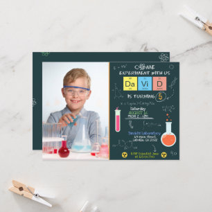 Lab Science Birthday Invitation with Photo
