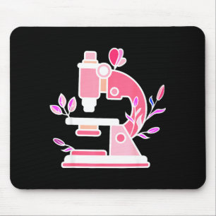 Lab Science Floral Microscope Biologist Science Va Mouse Pad