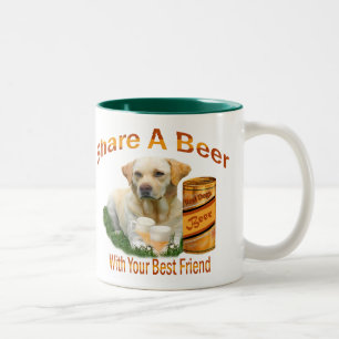Lab Shares A Beer With His Best Friend mug