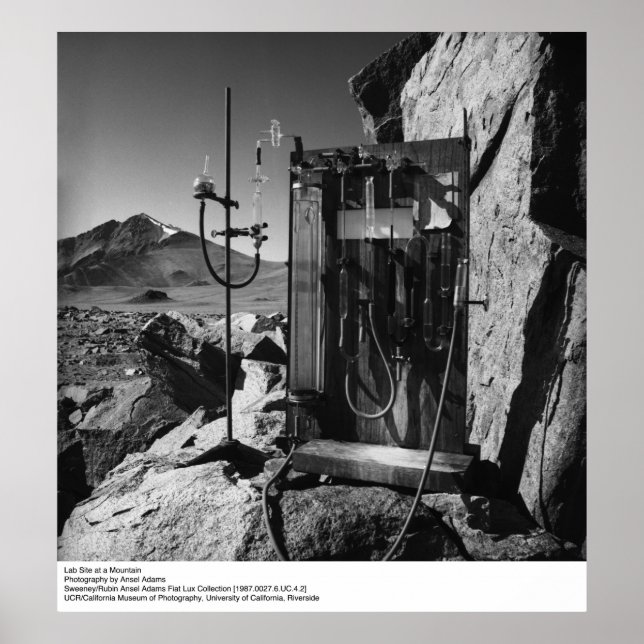 Lab Site at a Mountain  by Ansel Adams Poster (Front)