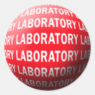 LAB SPHERE 'O BLOOD - LABORATORY LOGO CLASSIC ROUND STICKER