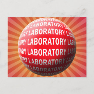 LAB SPHERE 'O BLOOD - LABORATORY LOGO POSTCARD