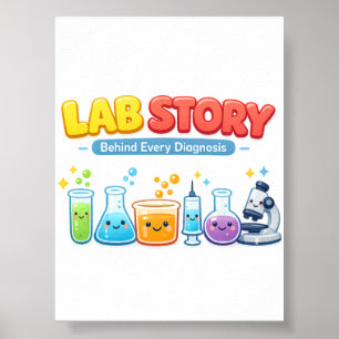 Lab Story Behind Every Diagnosis Medical Humour La Poster