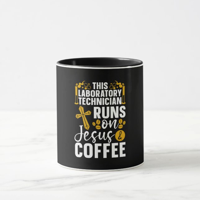 Lab Tech Chemist Laboratory Tech Coffee Technician Mug (Center)