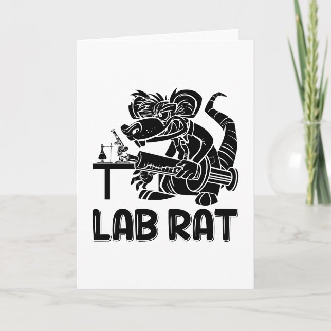 Lab Tech Lab Rat Chemist Laboratory Technician Card (Front)