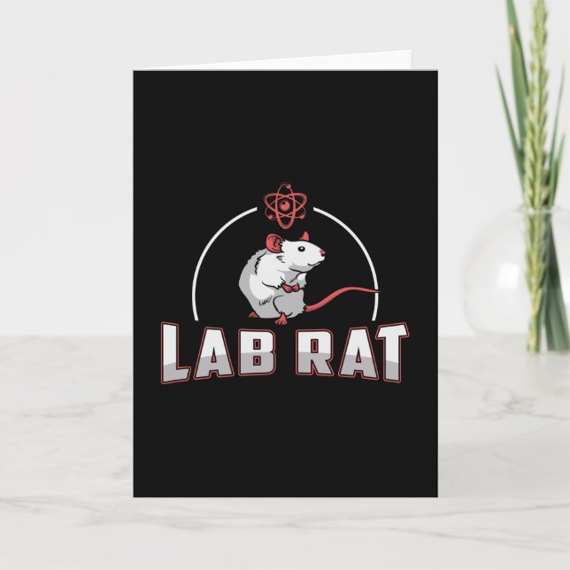 Lab Tech Lab Rat Laboratory Science Technician Card (Front)