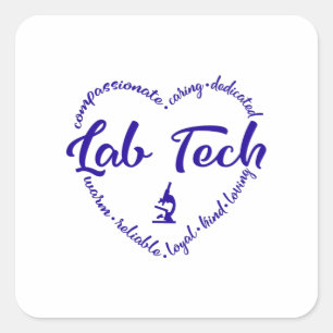 Lab tech, Lab technician, Phlebotomist Square Sticker