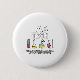 Lab Tech Laboratory 6 Cm Round Badge