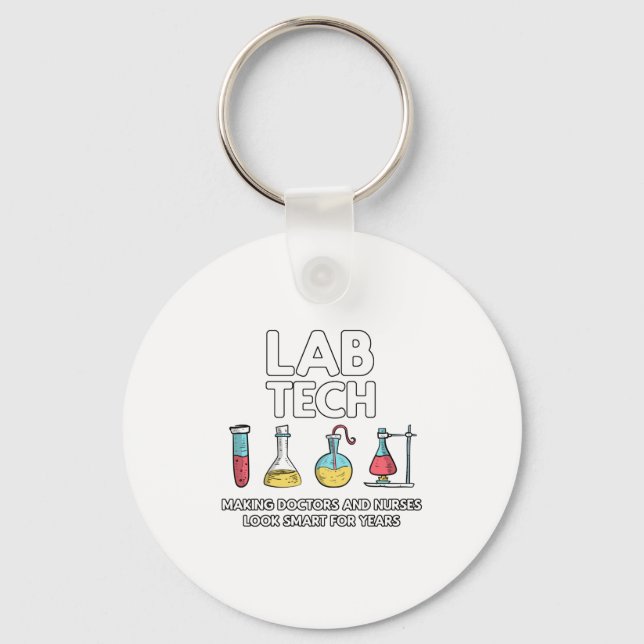 Lab Tech Laboratory Key Ring (Front)