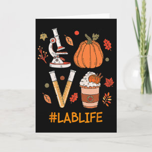 Lab Tech Laboratory Scientist Fall Pumpkin Spice L Card
