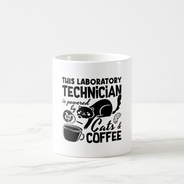 Lab Tech Laboratory Technician Cats Coffee Science Mug (Center)