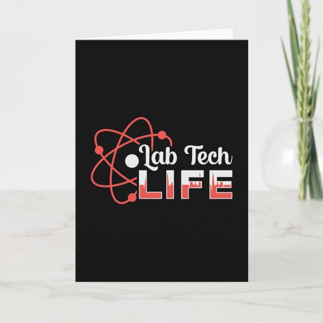 Lab Tech Life Laboratory Science Technician Gift Card (Front)
