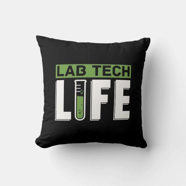 Lab Tech Life Laboratory Technician Science Cushion (Front)