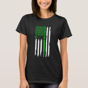 Lab Tech Life Nurse American Flag Shamrock St Patr T-Shirt