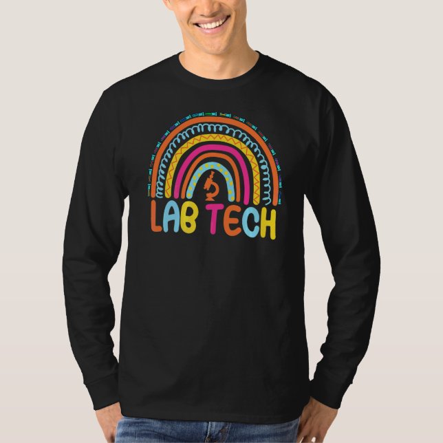 Lab Tech Week 2022 Rainbow Laboratory Scientist Te T-Shirt (Front)