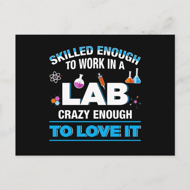 Lab Technician Medical Laboratory Medicine Test Tu Postcard (Front)