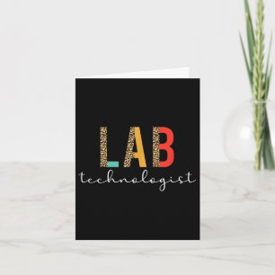 Lab Technologist Boho Leopard Laboratory Tech Card