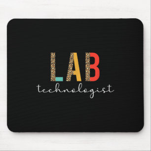 Lab Technologist Boho Leopard Laboratory Tech Mouse Pad