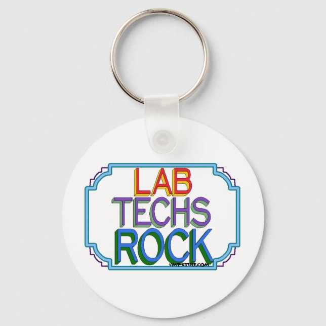 Lab Techs Rock Key Ring (Front)
