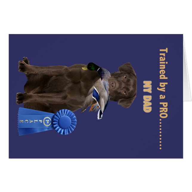 Lab Trained By A Pro gifts for Dad (Front Horizontal)