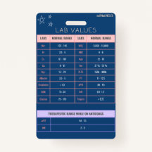 Lab Values Badge Quick Reference