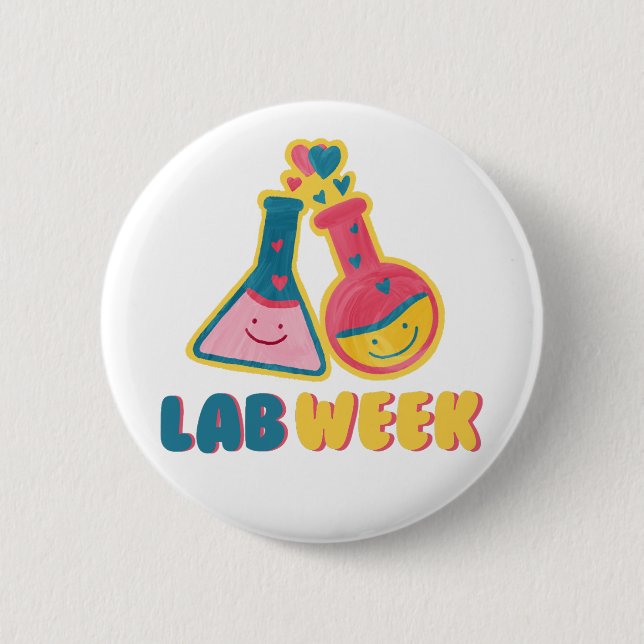 Lab Week 2024 Medical Lab Tech 6 Cm Round Badge (Front)