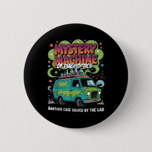 Lab Week 2025 Mystery Machine Phlebotomist  6 Cm Round Badge