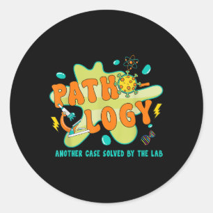 Lab Week 2025 Pathology Retro Mystery Machine Of D Classic Round Sticker