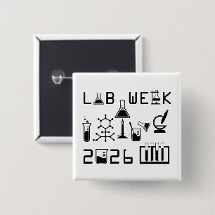 Lab Week 2026 Medical Laboratory Professionals 15 Cm Square Badge