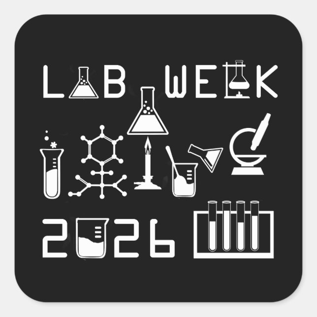 Lab Week 2026 Medical Laboratory Professionals Square Sticker (Front)