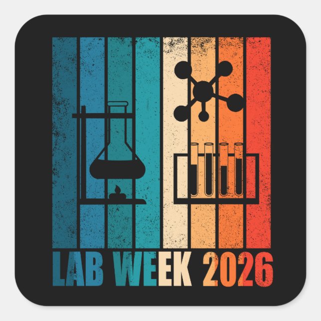 Lab Week 2026 Medical Laboratory Professionals Square Sticker (Front)