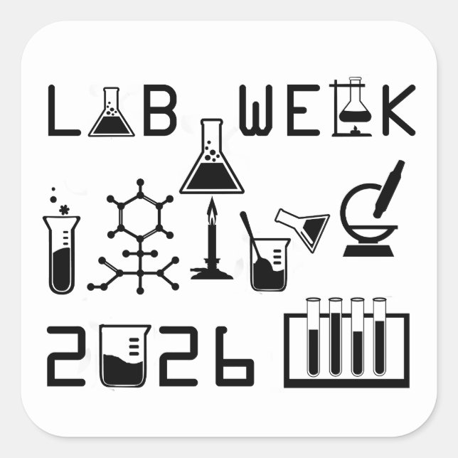 Lab Week 2026 Medical Laboratory Professionals Square Sticker (Front)