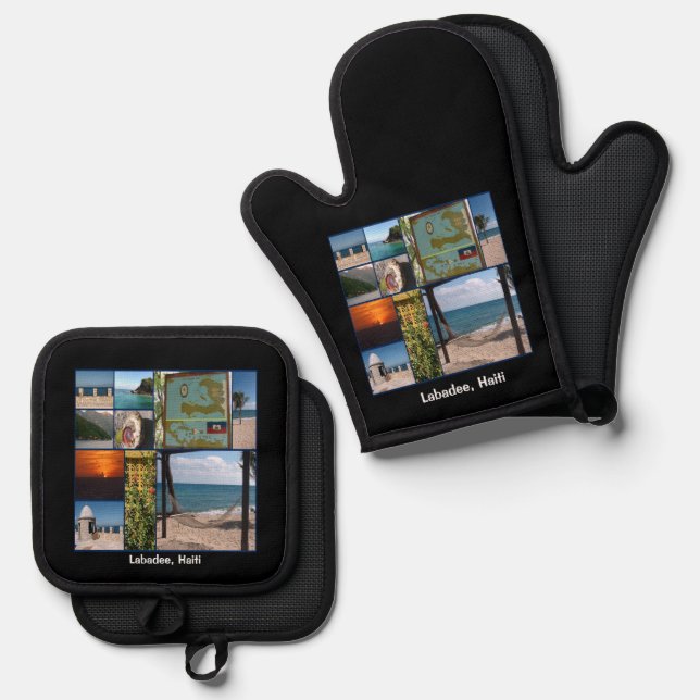Labadee, Haiti  Oven Mitt & Pot Holder Set (Front/Back)