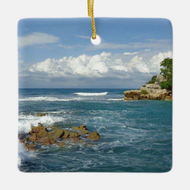 Labadie Seascape Custom Dated Ceramic Ornament (Front)