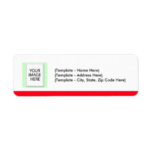 Label Choose Colour Red Line Your Image Template Return Address Label