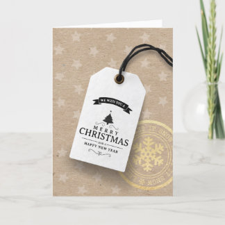 Label Christmas Card for Company or Business