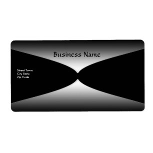 Label Elegant Grey Silver Black