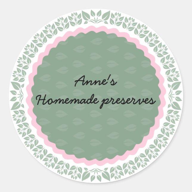 Label for homemade preserves IV (Front)