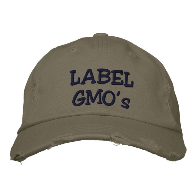 Label GMO's Embroadered distressed hat (Front)