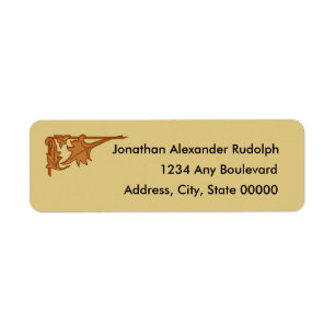 Label - Leafy Bracket Return Address Label