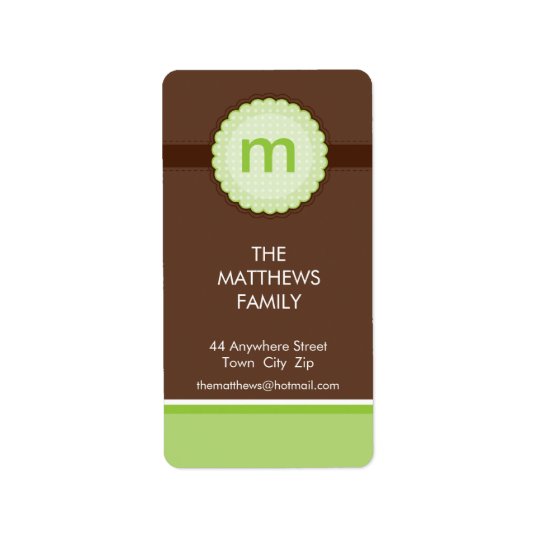 LABEL :: monogram2 2P Address Label