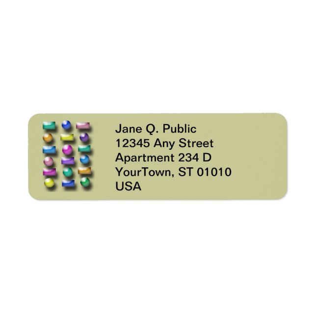 Label - return - 3D Shapes Return Address Label (Front)