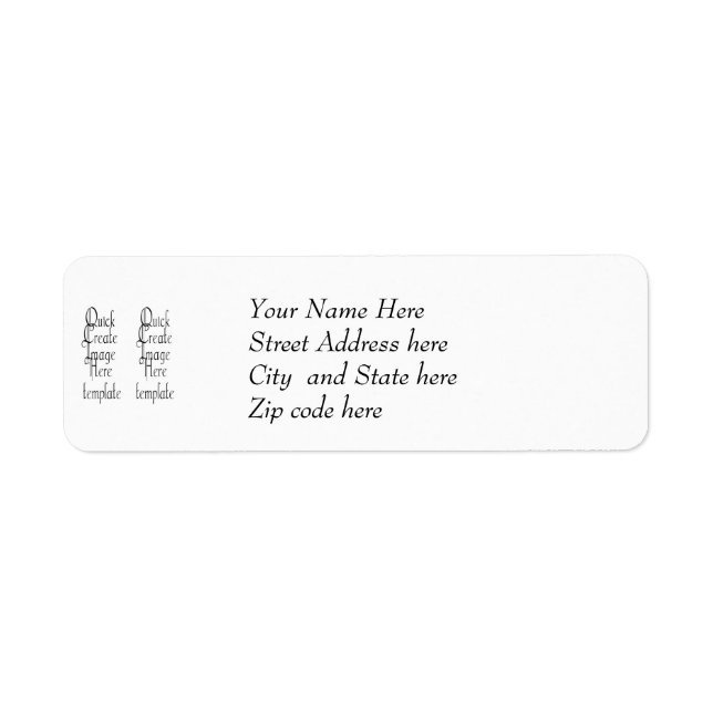 Label Return Address Label (Front)