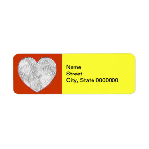 Label - return - Heart Frame Return Address Label