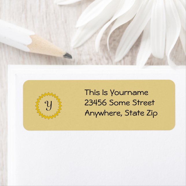 Label - return - Monogram Return Address Label (Insitu)