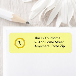 Label - return - Monogram Return Address Label
