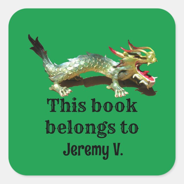 Label - This Book Belongs to Dragon (Front)